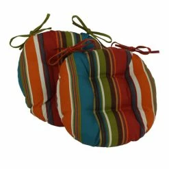 Outlet 👍 Blazing Needles 16-inch Round Indoor/Outdoor Chair Cushions (Set Of 2) Laperta Monsoon 🥰