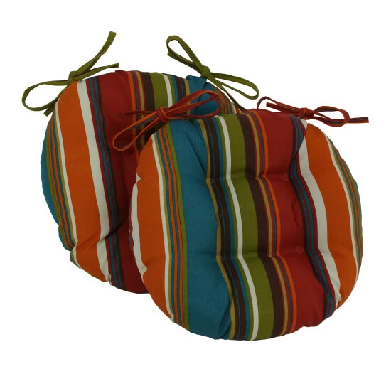 Outlet 👍 Blazing Needles 16-inch Round Indoor/Outdoor Chair Cushions (Set Of 2) Laperta Monsoon 🥰