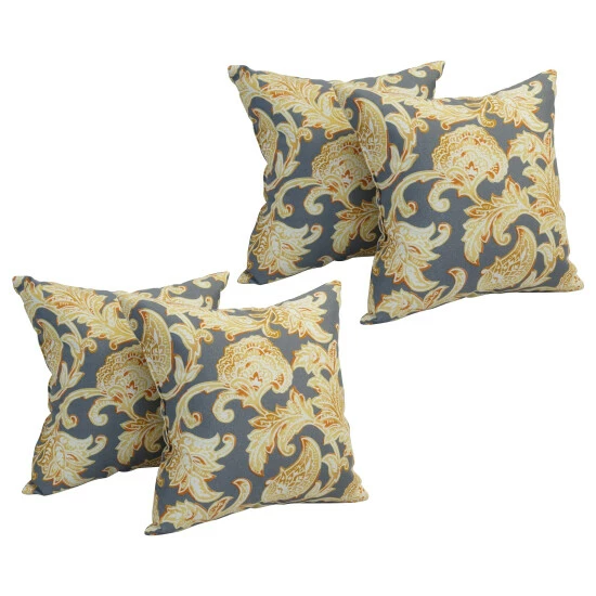 Best Pirce ๐ Blazing Needles 17-inch Square Polyester Outdoor Throw Pillows (Set Of 4) Jasmina Juniper โ - Image 5