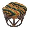 Promo ✨ Blazing Needles 18-inch Indoor/Outdoor Footstool Cushion Laperta 👏