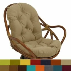 Buy 🧨 Blazing Needles 48-inch Swivel Rocker Cushion - 24 X 48 Azul 🔥