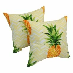 Hot Sale 🧨 Blazing Needles Solarium Pineapple Party 17-inch Indoor/Outdoor Throw Pillows (Set Of 2) 🌟