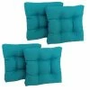 Cheapest 🧨 Blazing Needles 19-inch Spun Poly Chair/ Rocker Outdoor Cushions (Set Of 4) - 19" X 19" Aqua Blue 🥰