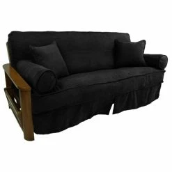 Best deal 🔥 Blazing Needles 5-piece Full Size Microsuede Futon Slip Cover Set Hunter Green 🧨