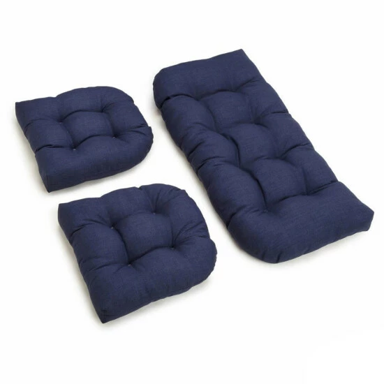 Best reviews of ๐ Blazing Needles All-weather 3-piece Bench Cushion Set Azul โ๏ธ - Image 8