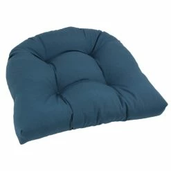 Promo ✨ Blazing Needles 19-inch U-Shaped Indoor Chair Cushion Aqua Blue 😉
