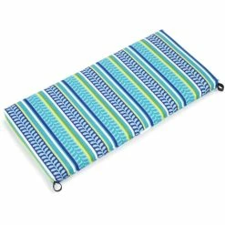 Outlet 🤩 Blazing Needles 48-inch All-Weather Bench Cushion Pike Azure 💯