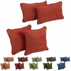 Discount ✔️ Blazing Needles Delaney Microsuede Throw Pillow Set (Set Of 4) Sage 🤩