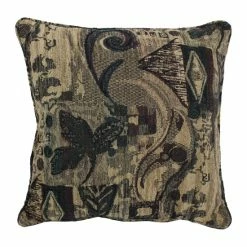 Promo ❤️ Blazing Needles 25-inch 'Antiquity' Jacquard Chenille Square Throw Pillow With Insert 🛒