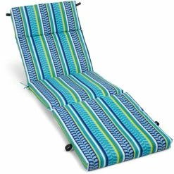 Wholesale 🧨 Blazing Needles 72-inch All-weather Outdoor Chaise Lounge Cushion Pike Azure 🎉