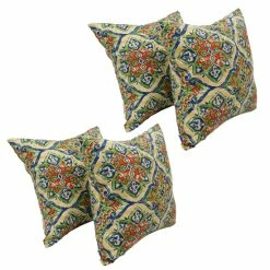 Cheap 👏 Blazing Needles 17-inch Square Polyester Outdoor Throw Pillows (Set Of 4) Splendor Festive ⌛
