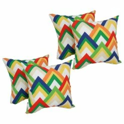 Budget ✨ Blazing Needles 17-inch Square Polyester Outdoor Throw Pillows (Set Of 4) Rieser Sterling 😍