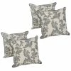 Discount 🎁 Blazing Needles 17-inch Gray Floral Throw Pillow (Set Of 4) 🎉