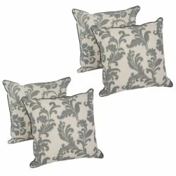 Discount 🎁 Blazing Needles 17-inch Gray Floral Throw Pillow (Set Of 4) 🎉