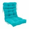 Deals 👏 Blazing Needles Tufted Microsuede Seat/Back Chair Cushion Aqua Blue 👏