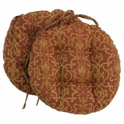 Best Pirce 💯 Blazing Needles 16x16-inch Round Tufted Outdoor Chair Cushions (Set Of 2) - 16" Montfleuri Sangria 🧨