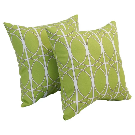 New ๐งจ Blazing Needles 17-inch Square Polyester Outdoor Throw Pillows (Set Of 2) Maxfield Leaf โค๏ธ - Image 5