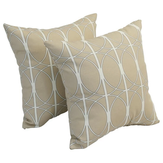 New ๐งจ Blazing Needles 17-inch Square Polyester Outdoor Throw Pillows (Set Of 2) Maxfield Leaf โค๏ธ - Image 7