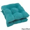 Hot Sale ✔️ Blazing Needles 16-inch Microsuede Dining Chair Cushions (Set Of 2) Aqua Blue ❤️