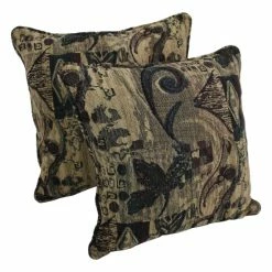 Buy 🎁 Blazing Needles 25-inch 'Antiquity' Jacquard Chenille Square Throw Pillows With Inserts (Set Of 2) 🥰