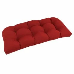 Best deal 🌟 Blazing Needles 42-inch Indoor U-Shape Bench Cushion Bery Berry ⌛