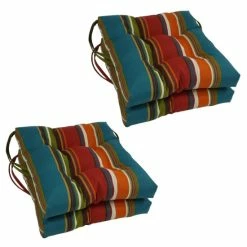 Brand new 😉 Blazing Needles 16-inch Outdoor Chair Cushion (Set Of 4) - 16" X 16" Adonis Jewel ❤️