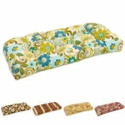 Cheap 👏 Blazing Needles 42-inch All-Weather U-Shape Bench Cushion Alenia Pompeii 👏