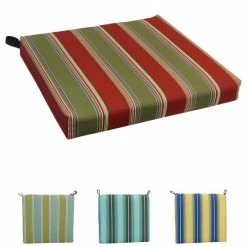 Hot Sale 😉 Blazing Needles 20-inch By 19-inch Patterned Outdoor Chair Cushion - 20 X 19 Walden 🌞 Summer 🌟
