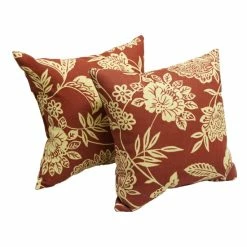Best reviews of 🛒 Blazing Needles Fairmont Sangria 17-inch Indoor/Outdoor Throw Pillow (Set Of 2) 🌟