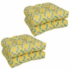 Flash Sale 😍 Blazing Needles 19-inch U-Shaped Dining Chair Cushions (Set Of 4) Daytrip Reef 👍