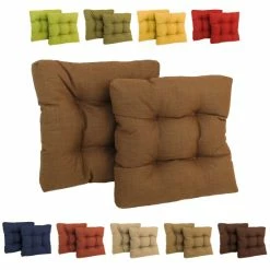 Deals 🔔 Blazing Needles Indoor/Outdoor Chair Cushion (Set Of 2 ) Sea Blue 🌟