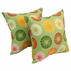 Best Pirce 🎁 Blazing Needles 17-inch Square Polyester Outdoor Throw Pillows (Set Of 2) Beringer Spring 🔔