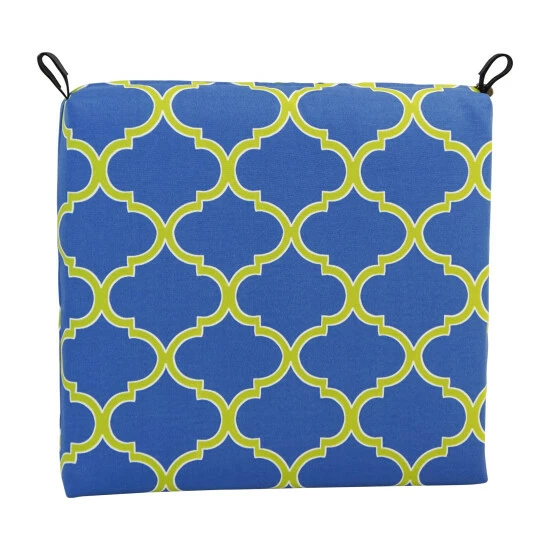 Best deal ๐ Blazing Needles 20-inch By 19-inch Patterned Outdoor Chair Cushions (Set Of 4) Irondaze Cobalt โค๏ธ - Image 3