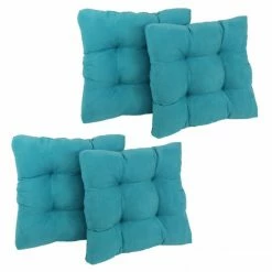 New ✔️ Blazing Needles 19-inch Square Microsuede Chair Cushion (Set Of 4) - 19 X 19 Bery Berry 😀