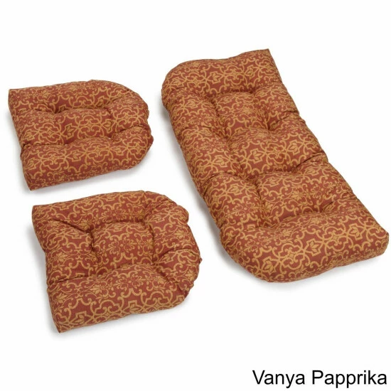 Best deal ✨ Blazing Needles All-Weather U-Shape Outdoor Settee Cushion (Set Of 3) Eastbay Onyx 🔥 - Image 6