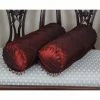 Outlet ⭐ Blazing Needles Beaded Satin Bolster Pillows (Set Of 2) Bronze ✔️