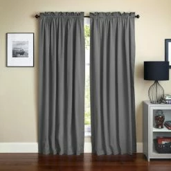 Hot Sale 😍 Blazing Needles 108-inch By 52-inch Twill Curtain Panels (Set Of 2) Indigo 🔔