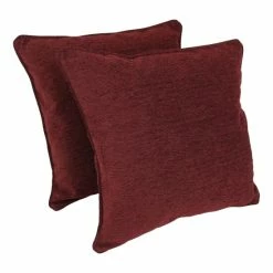 Wholesale 🛒 Blazing Needles 25-inch Bordeaux Throw Pillow (Set Of 2) 🤩