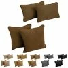 Outlet 🌟 Blazing Needles Delaney Microsuede Throw Pillow Set (Set Of 4) Java 💯