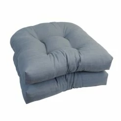 Best Pirce 🤩 Blazing Needles 19-inch U-Shaped Dining Chair Cushions (Set Of 2) Davinci Sterling 🎁