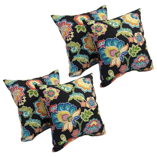 Brand new ๐ Blazing Needles 17-inch Square Polyester Outdoor Throw Pillows (Set Of 4) Dejana Starling โค๏ธ - Image 4
