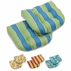 Top 10 😉 Blazing Needles 19-inch All-Weather U-shaped Chair Cushion (Set Of 2) Haliwell Caribbean 🎉