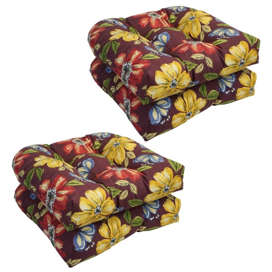 Budget ๐ Blazing Needles 19-inch U-Shaped Dining Chair Cushions (Set Of 4) Greystone Willow ๐ - Image 4