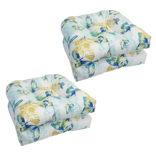 Budget ๐ Blazing Needles 19-inch U-Shaped Dining Chair Cushions (Set Of 4) Greystone Willow ๐ - Image 7