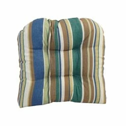 Discount ✨ Blazing Needles 19-inch U-Shaped Spun Polyester Outdoor Tufted Dining Chair Cushion 🌟