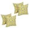 Hot Sale 😀 Blazing Needles 17-inch Square Polyester Outdoor Throw Pillows (Set Of 4) Keyisle Lagoon 👏