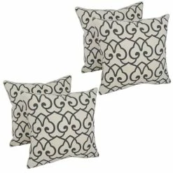 Buy ❤️ Blazing Needles 18-inch Black Lattice Throw Pillow (Set Of 4) 😉