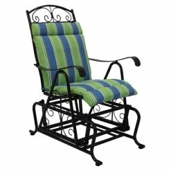 Brand new 🔔 Blazing Needles Patterned All-weather UV-resistant Outdoor Single Glider Chair Cushion - 43 X 20 Haliwell Multi 🔥