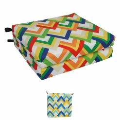 Deals 😀 Blazing Needles 20-inch By 19-inch Patterned Outdoor Chair Cushions (Set Of 2) - 20 X 19 Resort Garden 👏