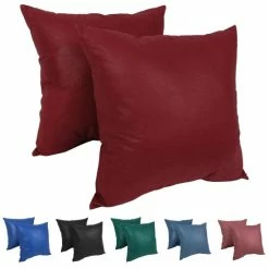 Promo 👏 Blazing Needles Chintz 20-inch Throw Pillow (Set Of 2) Royal Blue 😍